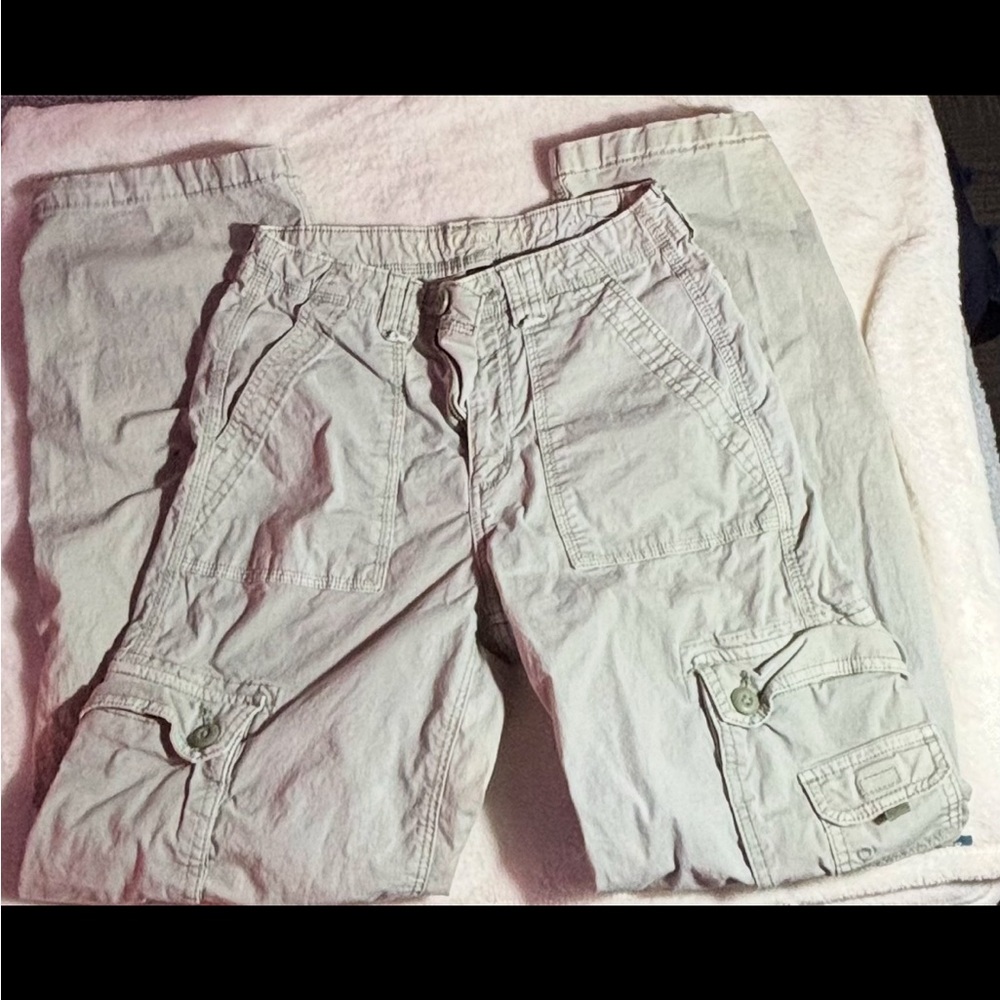 Light green, cargo pants from American eagle.